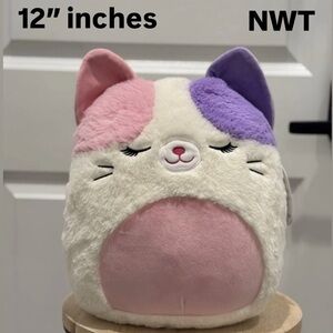 Squishmallows CAT Nell 12” Fuzz-a-mallows RARE!! HTF!!